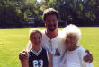 With Natasha and grandma (Lenora Leickly) after a game in 9/05.